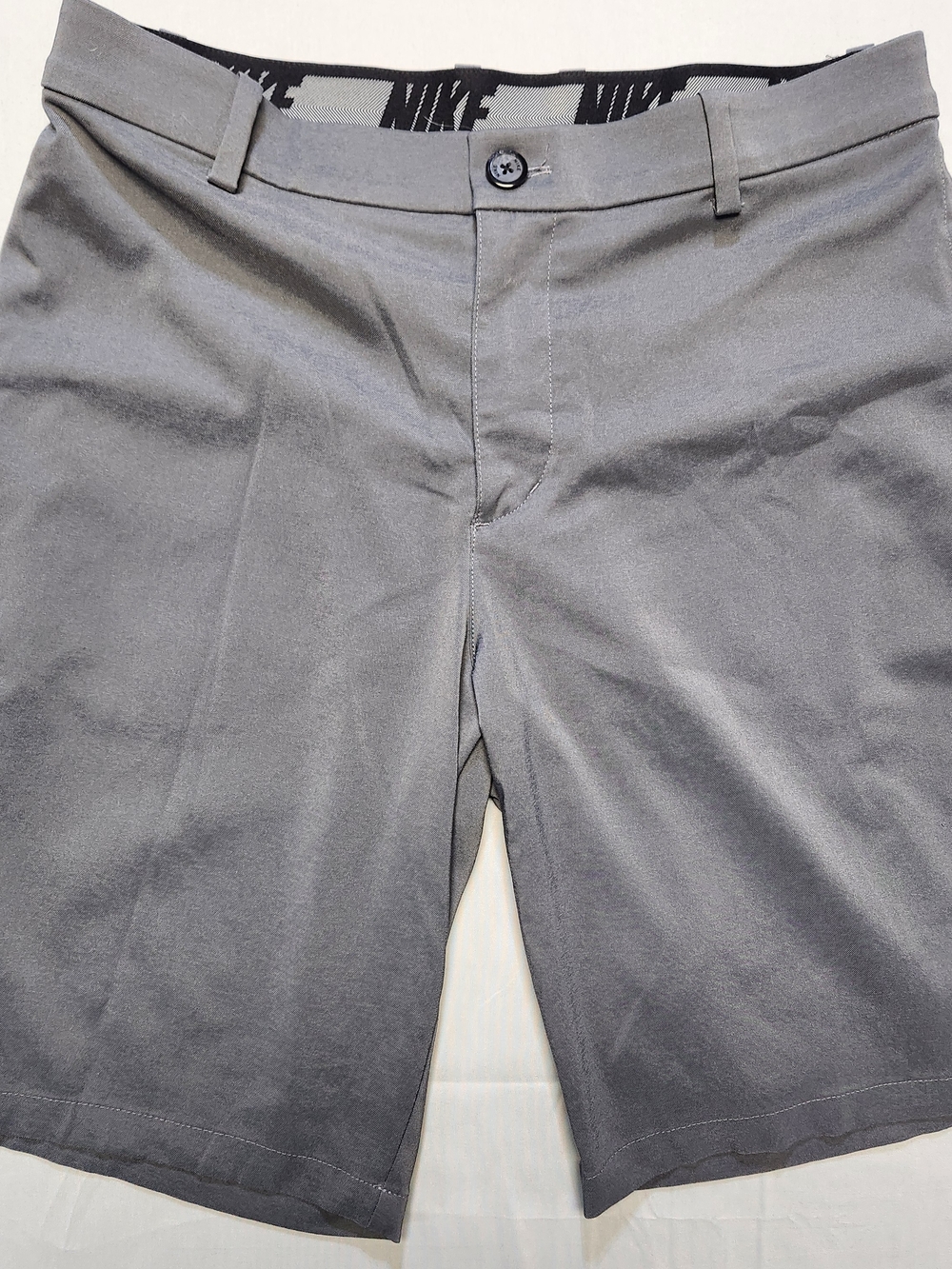 Nike Dri Fit Golf Shorts Gray Flat Front Men’s 32 W32 Polyester Spandex